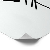 Muzieknoten en botervliegen poster (Hoek)