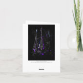 Muzieknoten en contrabas kaart (Achterkant)