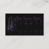 Muzieknoten en contrabas visitekaartje (Voorkant)