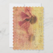 Muzieknoten en Daisy Wedding Invitation Kaart (Achterkant)