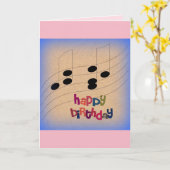 Muzieknoten en de Vriend van het Wenskaart van de Kaart (Gele Bloem)