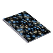 Muzieknoten en feestverlichting notitieboek (Rechterzijde)