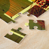 muzieknoten en gitaar legpuzzel (Zijkant)