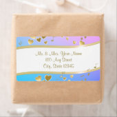 Muzieknoten en gouden harten etiket (Insitu)