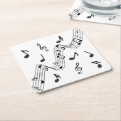 muzieknoten en Onderzetter voor personeel voor muz (Schuin)