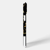 Muzieknoten en pianoketoetsen, zwart en goud Case-Mate iPhone case (Achterkant / Rechts)