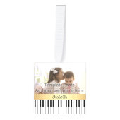 Muzieknoten en pianoketoetsen, zwart en goud decoratie (Voorkant)