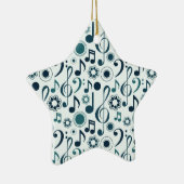 Muzieknoten en reinigingsmiddelen keramisch ornament (Rechts)