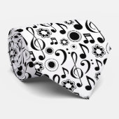 Muzieknoten en reinigingsmiddelen stropdas (Opgerold)