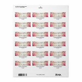 Muzieknoten en Rozen ontwerp Etiket (Full Sheet)