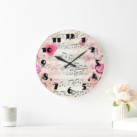 Muzieknoten en Rozen  ontwerp Grote Klok (Huis)