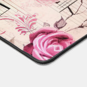 Muzieknoten en Rozen  Ontwerp Monogram Bureaumat (Hoek)