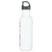 Muzieknoten en Rozen  Ontwerp Monogram Waterfles (Achterkant)