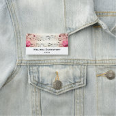 Muzieknoten en Rozen  ontwerp Naamplaatje (In situ)