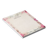 Muzieknoten en Rozen  ontwerp Notitieblok (Schuin)