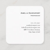 Muzieknoten en Rozen  ontwerp Vierkante Visitekaartje (Achterkant)