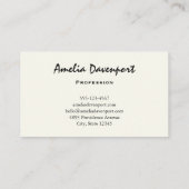 Muzieknoten en Rozen  ontwerp Visitekaartje (Achterkant)