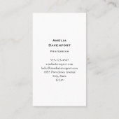 Muzieknoten en Rozen ontwerp Visitekaartje (Achterkant)