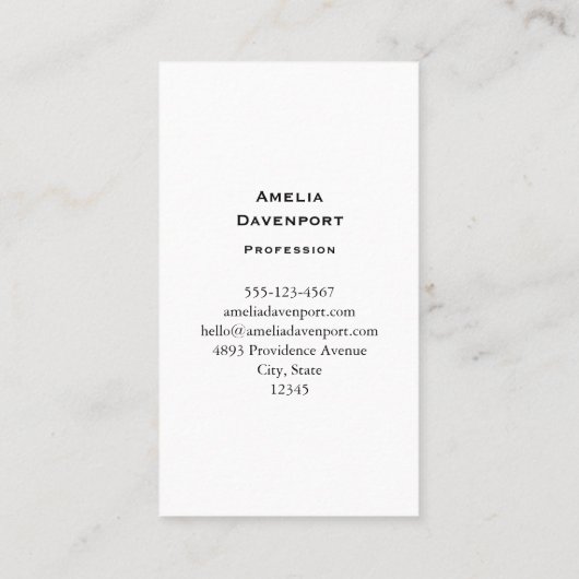 Muzieknoten en Rozen ontwerp Visitekaartje (Achterkant)