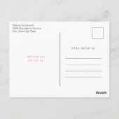 Muzieknoten en Rozen  Verjaardagsuitnodiging Briefkaart (Achterkant)