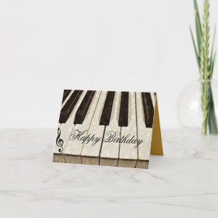 Muzieknoten en sleutels_ kaart