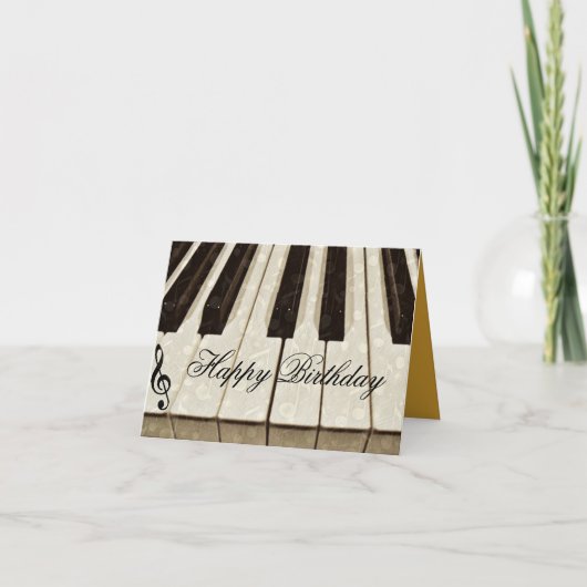 Muzieknoten en sleutels_ kaart (Voorkant)