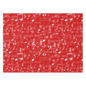 Muzieknoten en symbolen, kerstmanolen tafelkleed (Voorkant (Horizontaal))