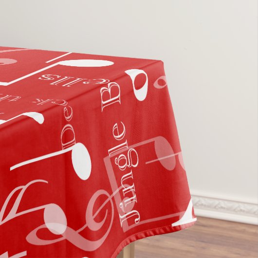 Muzieknoten en symbolen, kerstmanolen tafelkleed (Voorbeeld)