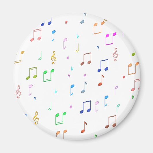 Muzieknoten en symbolen magneet (Voorkant)