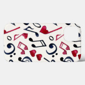 Muzieknoten en symbolen Zwart-wit Case-Mate iPhone Case (Achterkant (horizontaal))