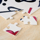 Muzieknoten en symbolen Zwart-wit Legpuzzel (Zijkant)