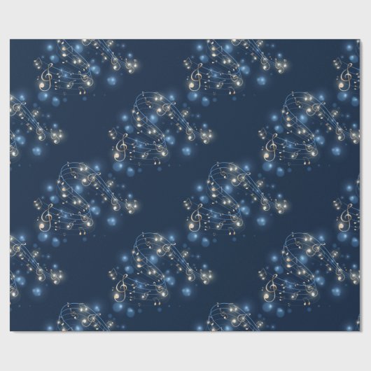 Muzieknoten- en vakantieverlichting — Verpakkingsp Cadeaupapier (Vlak)