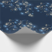 Muzieknoten- en vakantieverlichting — Verpakkingsp Cadeaupapier (Hoek)