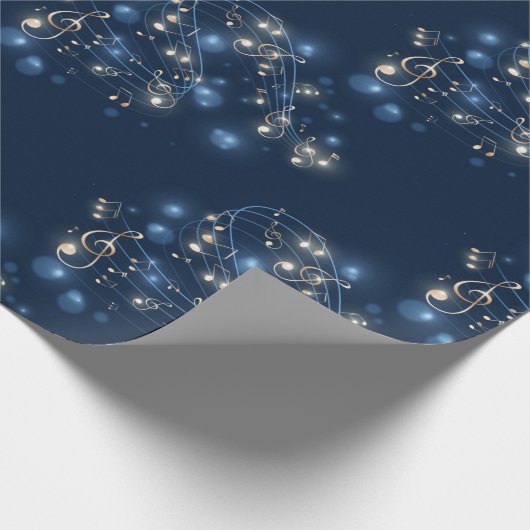 Muzieknoten- en vakantieverlichting — Verpakkingsp Cadeaupapier (Hoek)