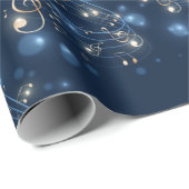 Muzieknoten- en vakantieverlichting — Verpakkingsp Cadeaupapier (Rol Hoek)