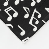 Muzieknoten en vijftiende cirkel fleece deken (Hoek)