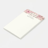 Muzieknoten en Vlinder Retro Stijl Post-it® Notes (Schuin)