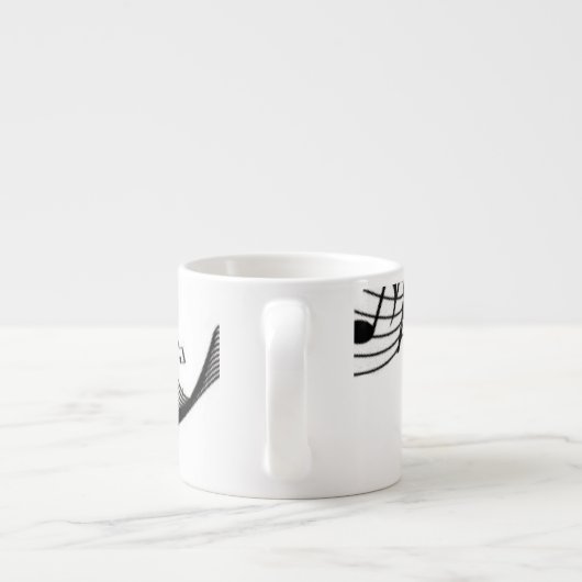 Muzieknoten Espresso Kop (Achterkant)