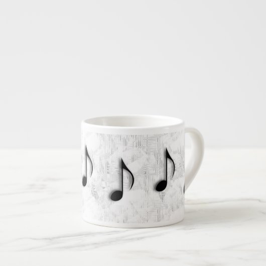 Muzieknoten Espresso Mok (Voorkant rechts)