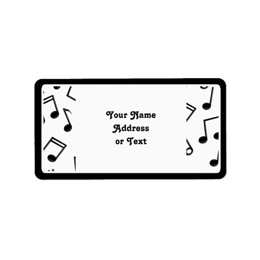 Muzieknoten Etiket (Voorkant)