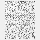 Muzieknoten Fleece Deken (Voorkant)