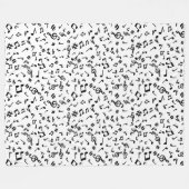 Muzieknoten Fleece Deken (Voorkant (Horizontaal))