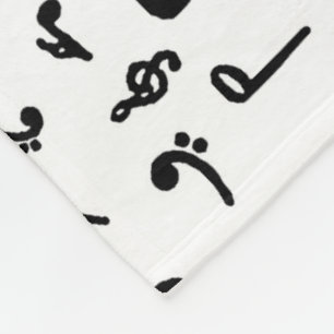 Muzieknoten Fleece Deken