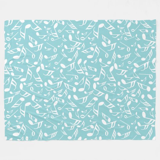 Muzieknoten Fleece Deken (Voorkant (Horizontaal))