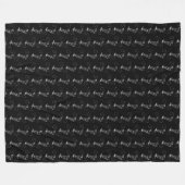 Muzieknoten Fleece Deken (Voorkant (Horizontaal))