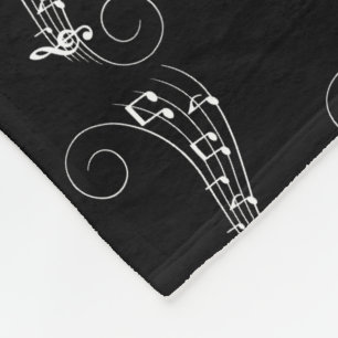 Muzieknoten Fleece Deken