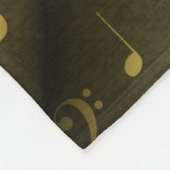 muzieknoten fleece deken (Hoek)
