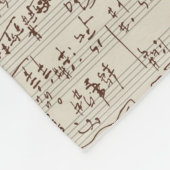 Muzieknoten Fleece Deken (Hoek)