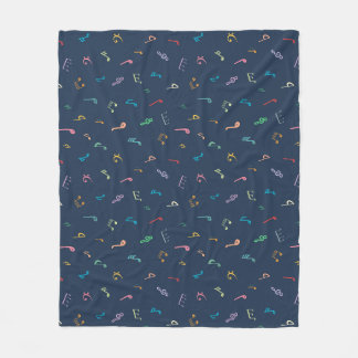 Muzieknoten Fleece Deken