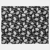 Muzieknoten Footballs Fleece Deken (Voorkant (Horizontaal))